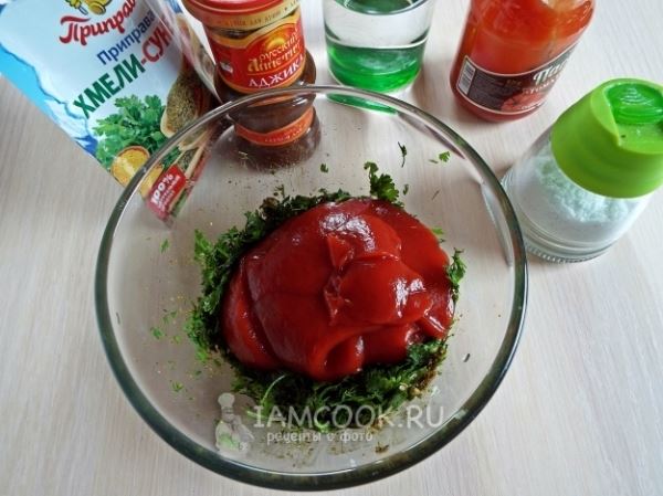 Соус «Сацебели» из томатной пасты