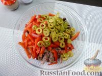 Салат с говядиной и фасолью