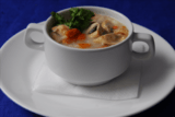 Тыквенный молочный суп с неркой