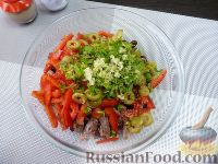 Салат с говядиной и фасолью