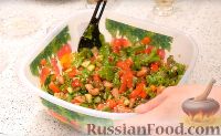 Овощной салат с фасолью (интересная заправка, без майонеза)