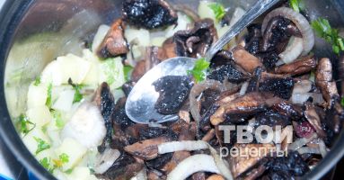 Запеканка грибная