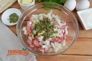 Фарш в лаваше по-провански 