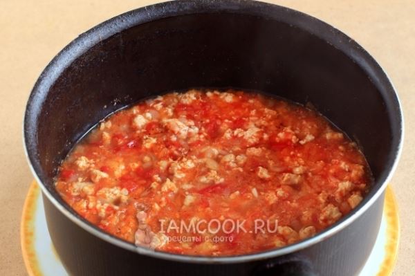 Подлива из куриного фарша к макаронам