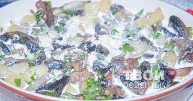 Запеканка грибная