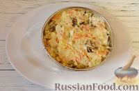 Салат с белыми грибами и курицей