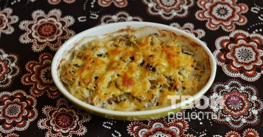 Картофель с грибами в духовке